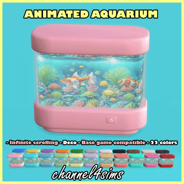 Maxis Match Animated Aquarium by simsfinds - The Sims 4 Custom Content