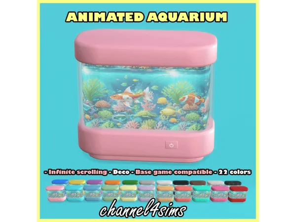 Maxis Match Animated Aquarium by channel4sims - The Sims 4 Custom Content