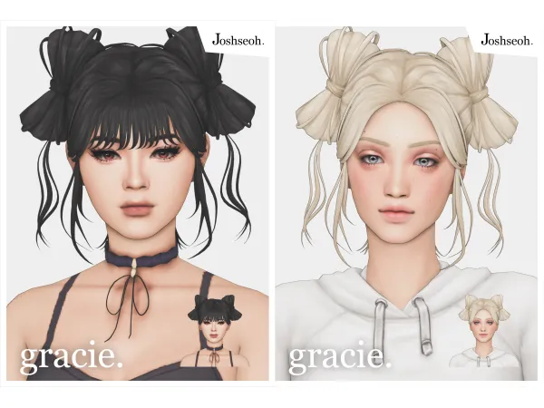 Maxis Match Gracie Hair by jo_se_oh - The Sims 4 Custom Content