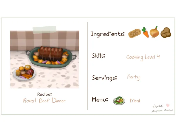 Maxis Match GrandRoast Beef Dinner by littlbowbub - The Sims 4 Custom Content