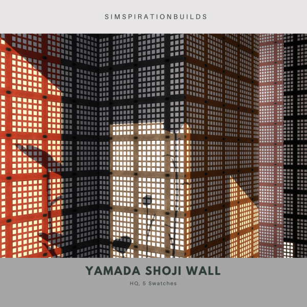 Alpha Yamada Shoji Wall by simsfinds - The Sims 4 Custom Content