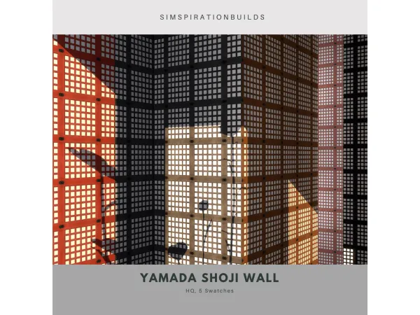 Alpha Yamada Shoji Wall by simspirationbuilds - The Sims 4 Custom Content