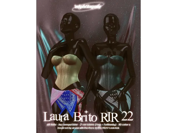 Alpha Laura Brito inspired lookbook for RIR22 by nightingalesims - The Sims 4 Custom Content