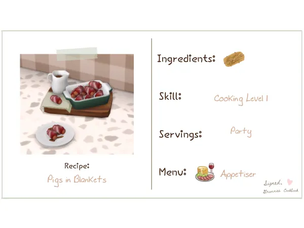 Maxis Match Pigs in Blankets by littlbowbub - The Sims 4 Custom Content