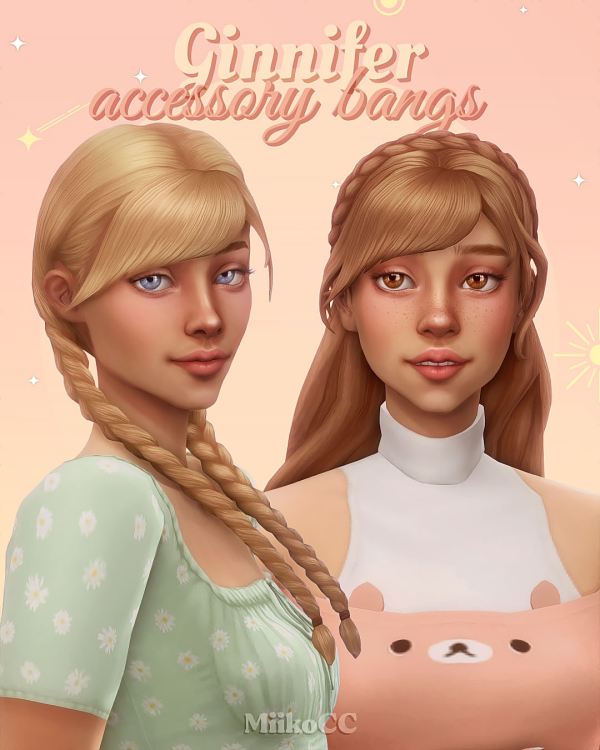 Maxis Match Accessory bangs Ginnifer by simsfinds - The Sims 4 Custom Content