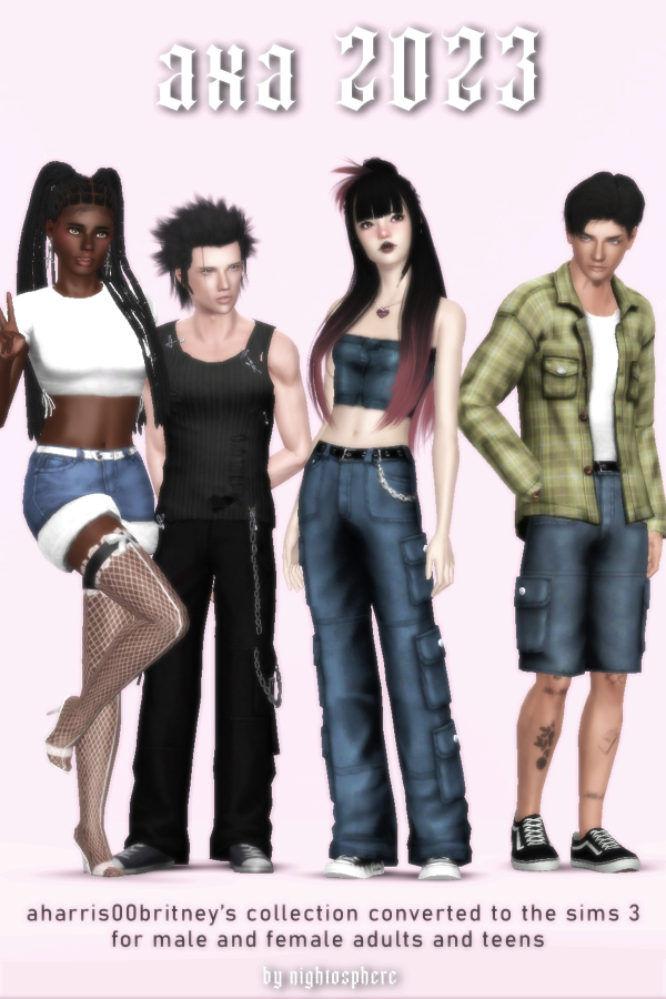 AXA 2023 CLOTHING COLLECTION (FOR ) by simsfinds - The Sims 3 Custom Content