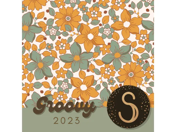Mix Groovy Boho Wallpapers 1 - The Sims 4 Custom Content