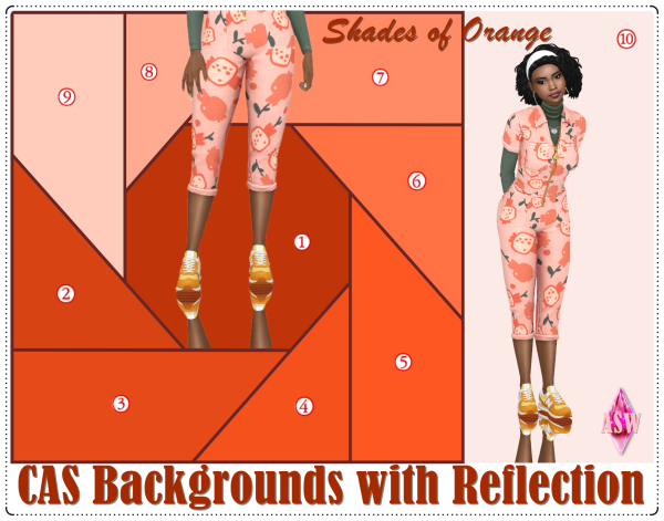 Mix CAS Backgrounds with Reflection Shades of Orange by simsfinds - The Sims 4 Custom Content