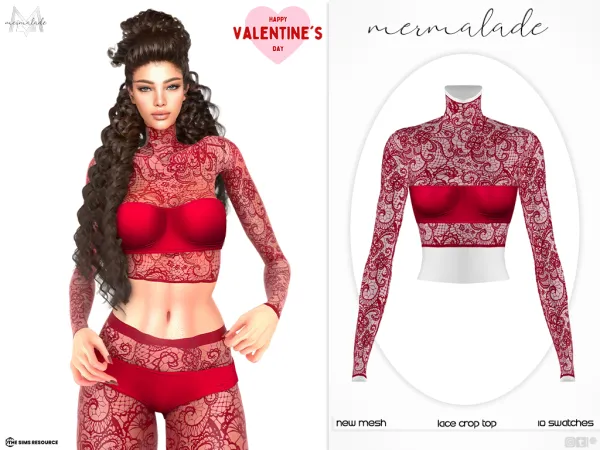 Alpha Lace set by mermalade - The Sims 4 Custom Content