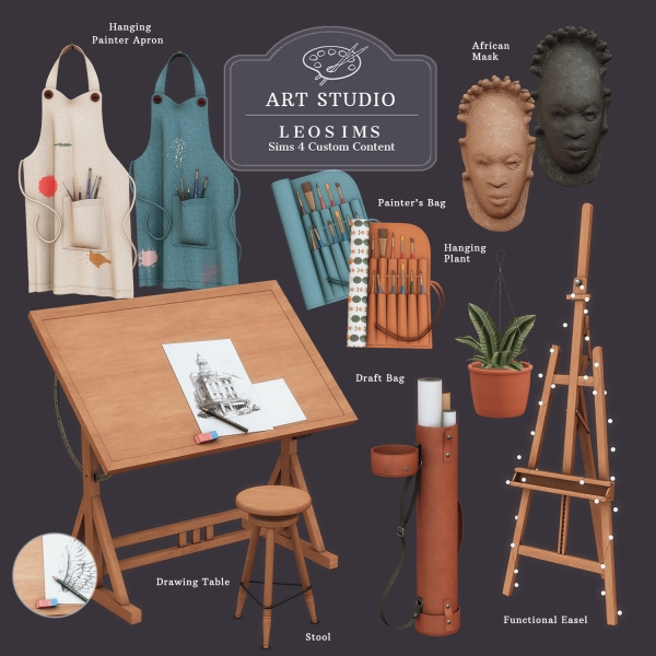 Mix Art Studio by leosims4cc - The Sims 4 Custom Content