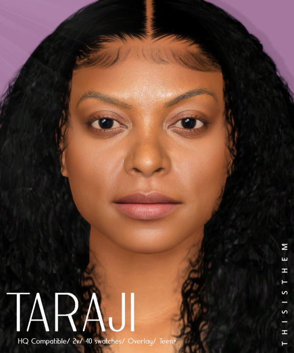 Alpha Taraji Skin Sim by simsfinds - The Sims 4 Custom Content
