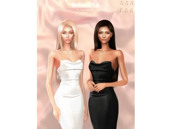 Alpha Dahlia Hairstyle - The Sims 4 Custom Content
