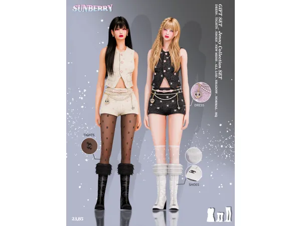 Alpha [SUNBERRY]GIFT SET_Jenny Collection Set - The Sims 4 Custom Content