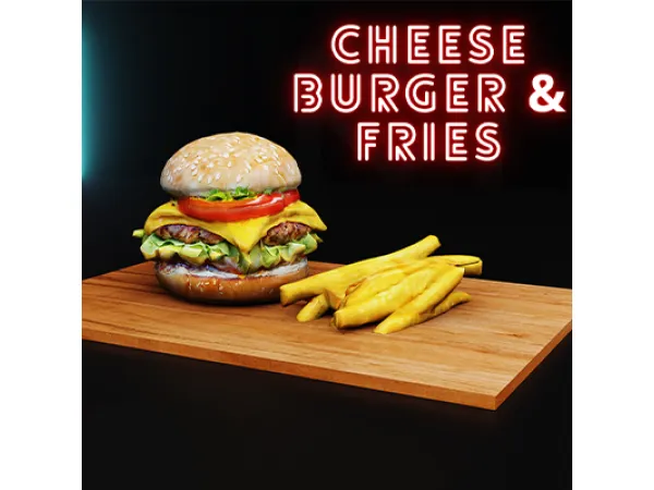Alpha Cheeseburger Fries - The Sims 4 Custom Content