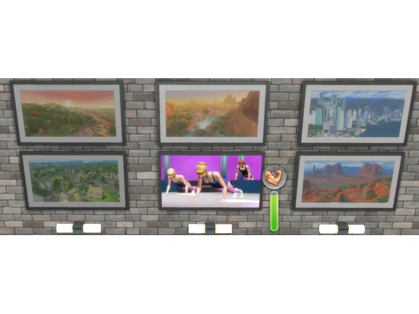 Maxis Match The SimVista TV Wall Art by Scipio Garling - The Sims 4 Custom Content