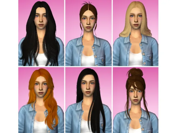 9 HAIRS IN THE NEW HAIR SYSTEM - The Sims 2 Custom Content