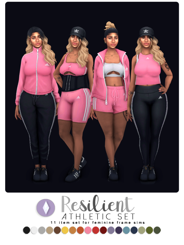Maxis Match Resilient Athletic Set by simsfinds - The Sims 4 Custom Content