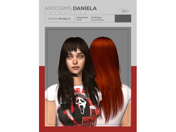 Anto Daniela 4t2 Hairstyle - The Sims 2 Custom Content