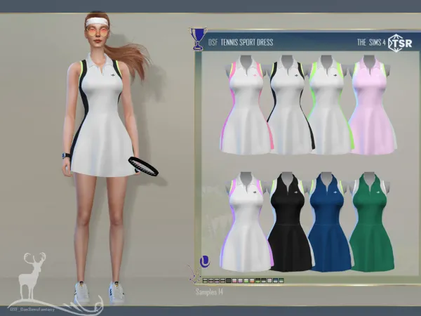 Alpha TENNIS SPORT DRESS - The Sims 4 Custom Content