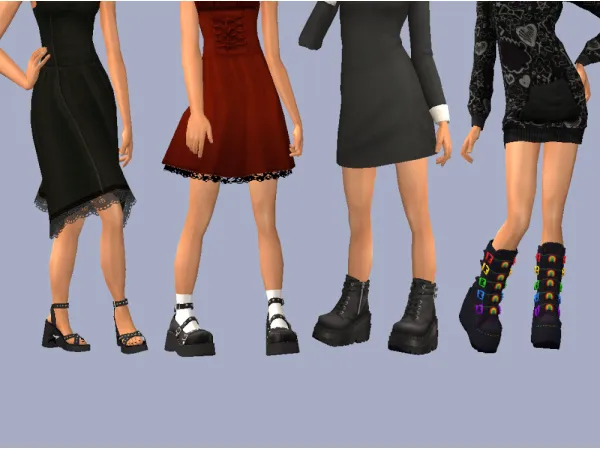 4t2 Conversion Alt Shoe Set - The Sims 2 Custom Content