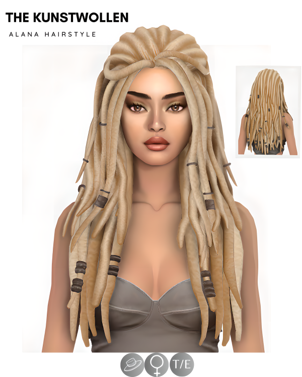 Maxis Match Alana hairstyle by The_Kunstwollen - The Sims 4 Custom Content