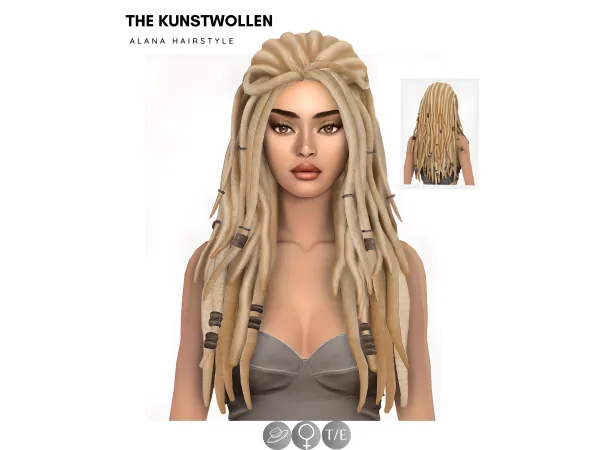 Maxis Match Alana hairstyle by the kunstwollen - The Sims 4 Custom Content