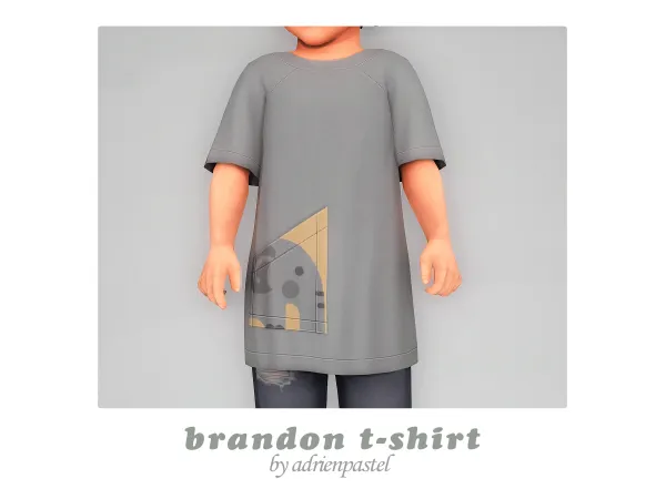 Maxis Match Brandon T Shirt by adrienpastel - The Sims 4 Custom Content