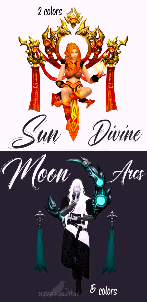 Alpha Solaris and Lunaris divine arcs by simsfinds - The Sims 4 Custom Content