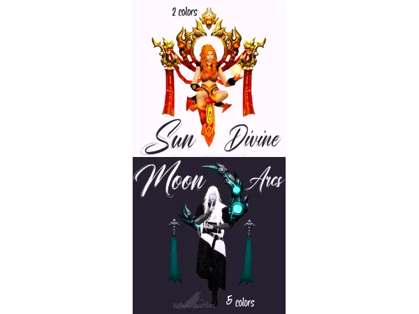 Alpha Solaris and Lunaris divine arcs by natalia_auditore - The Sims 4 Custom Content