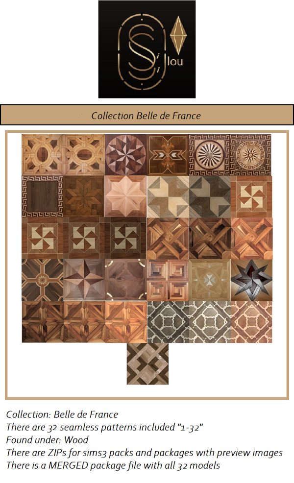 Sisilou Pattern Belle de France by simsfinds - The Sims 3 Custom Content