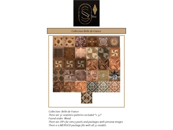 Sisilou Pattern Belle de France - The Sims 3 Custom Content