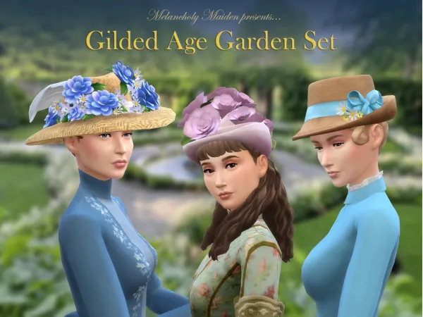Maxis Match Gilded Age Garden Set by melancholymaiden - The Sims 4 Custom Content