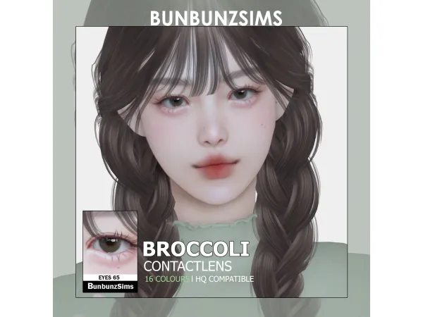 Alpha Broccoli eyes 16 colours by bunbunzsims - The Sims 4 Custom Content