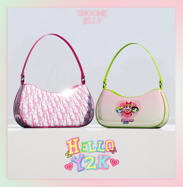 Alpha [ACC] Hello Y2K Bag by simsfinds - The Sims 4 Custom Content