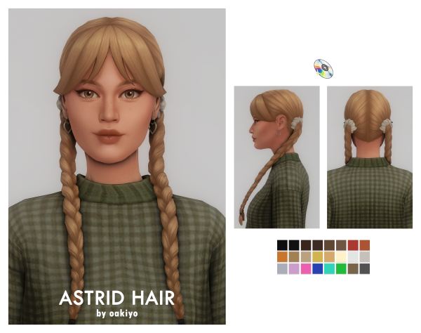 Maxis Match Astrid Hair by simsfinds - The Sims 4 Custom Content