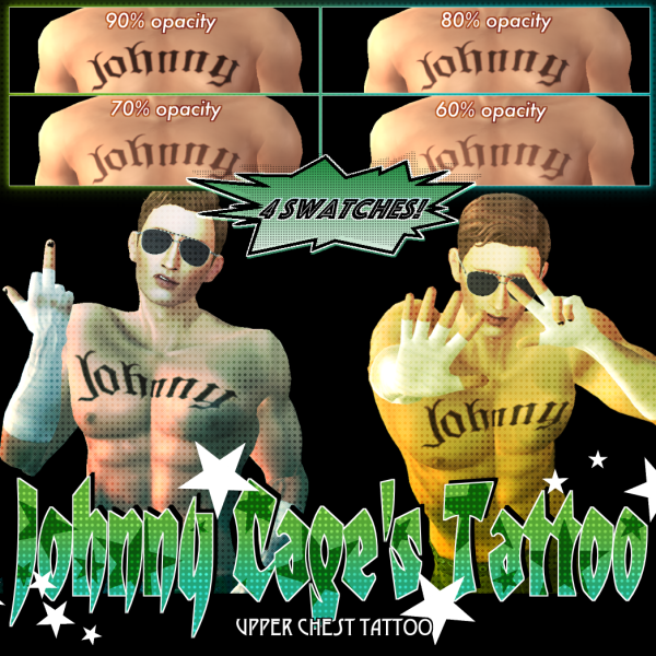 Mix Johnny Cage's Chest Tattoo by simsfinds - The Sims 4 Custom Content