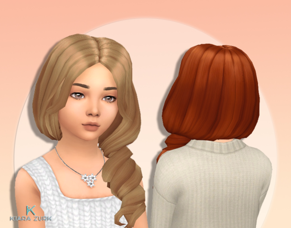 Maxis Match Curl Side Hair for Girls by simsfinds - The Sims 4 Custom Content