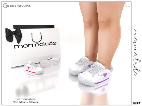 Alpha Heart Sneakers (toddler) S301 - The Sims 4 Custom Content