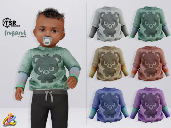 Alpha Top 265 INFANT version - The Sims 4 Custom Content