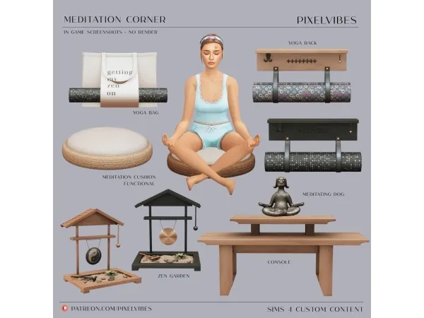 Maxis Match Meditation Corner - The Sims 4 Custom Content