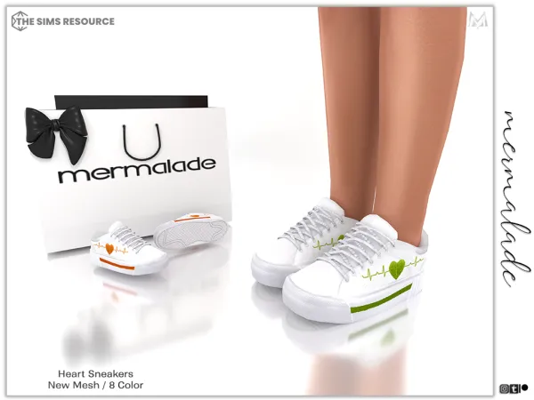 Alpha Heart Sneakers (child) S300 - The Sims 4 Custom Content