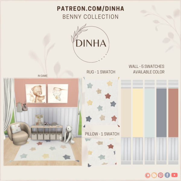 Mix Benny Collection by dinhagamer - The Sims 4 Custom Content