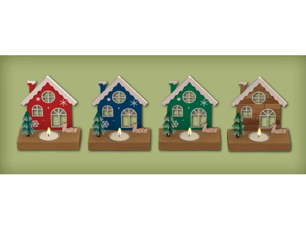Snowy House Candle Ginger Bread Cookies and Christmas Stall for - The Sims 2 Custom Content