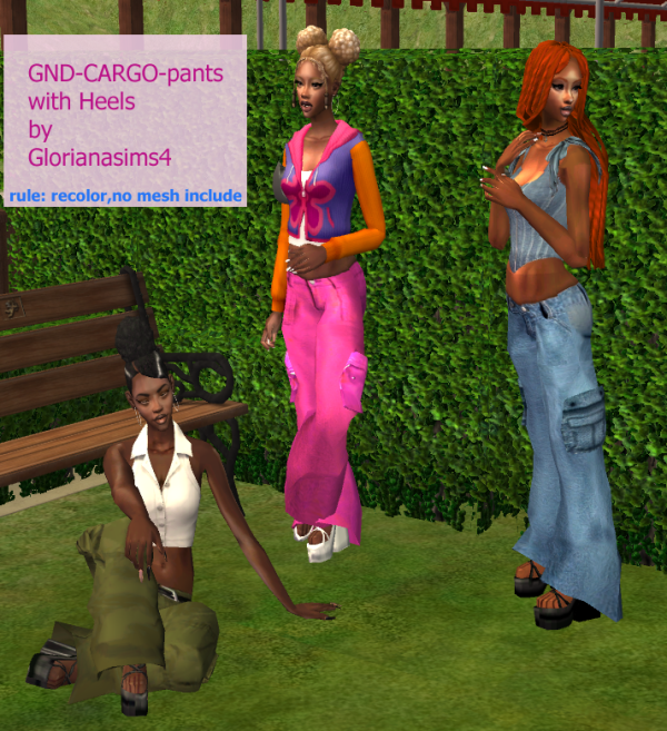 sims 2 cargo bottom with sandals heels by simsfinds - The Sims 2 Custom Content