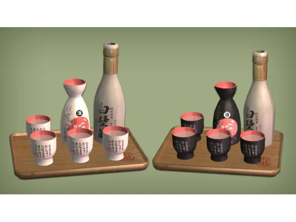 Sake Tray Functional for - The Sims 2 Custom Content