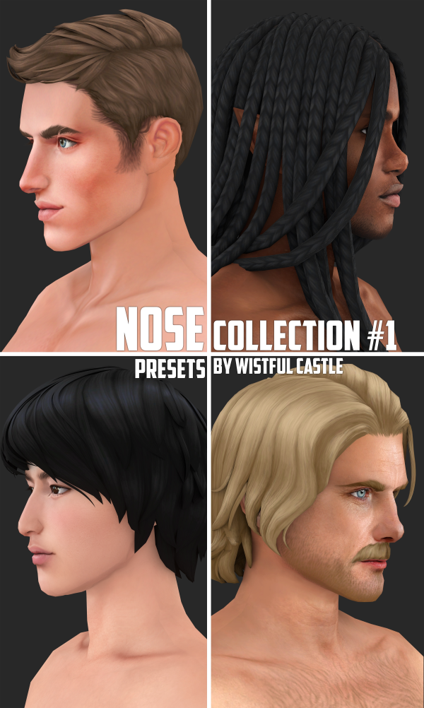 Mix Nose Presets Collection 1 by simsfinds - The Sims 4 Custom Content