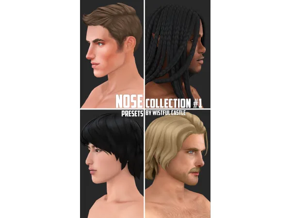 Mix Nose Presets Collection 1 by wistfulcastle - The Sims 4 Custom Content
