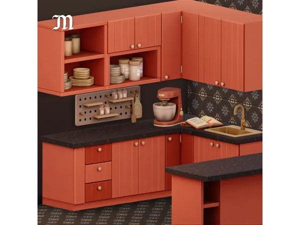 Maxis Match Mandel Kitchen by myshunosun - The Sims 4 Custom Content