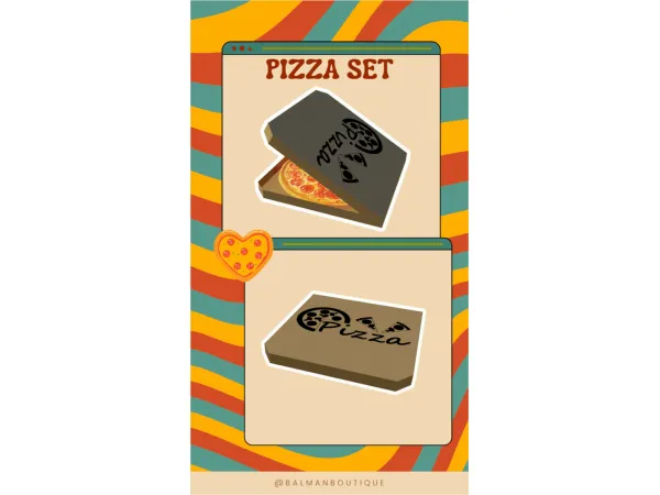 Maxis Match Pizzas Set Free Gift by balmanboutique - The Sims 4 Custom Content