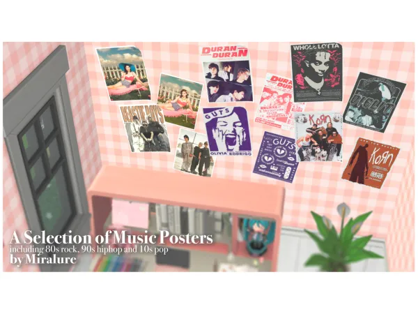 Maxis Match A Selection of Music Posters - The Sims 4 Custom Content